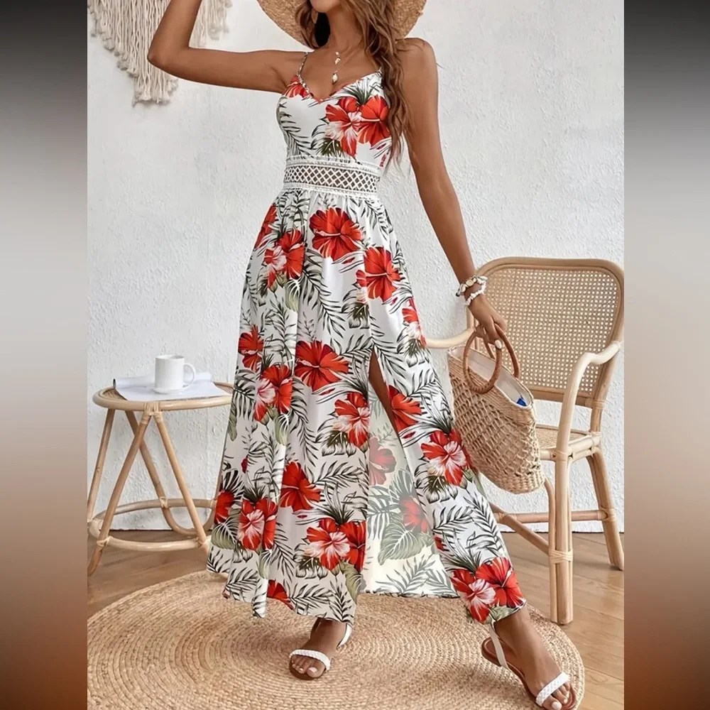 Boho Floral Print Summer Maxi Dress - Picture 4 of 8